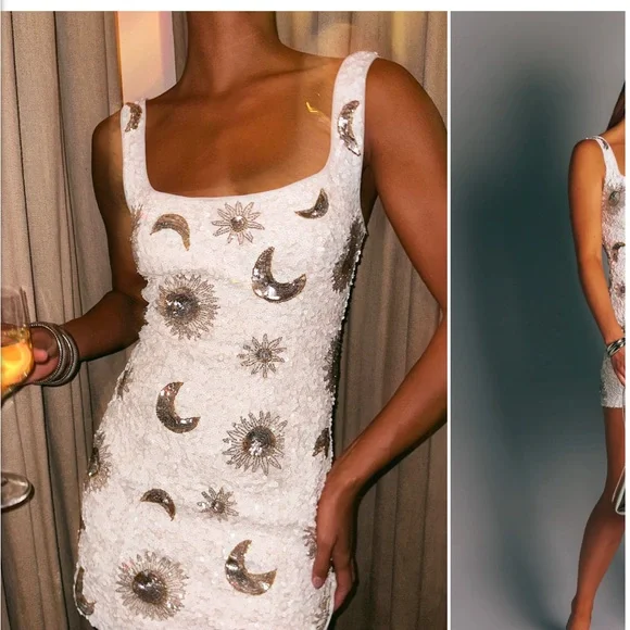 floral mesh slip dress Sugar Thrillz Embroidered Floral Mesh Slip Dress